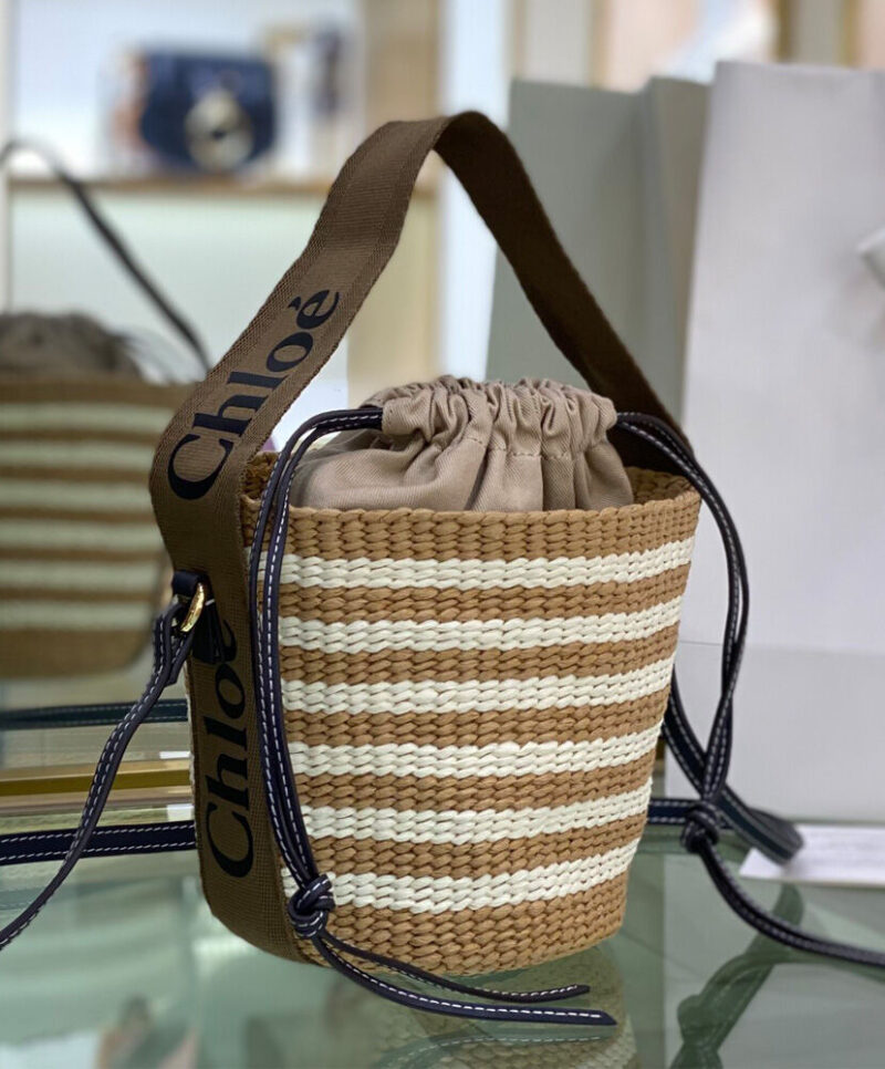 Chloe Small Woody Basket Khaki
